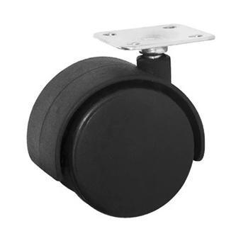 RUEDA DOBLE NEGRA 40 MM