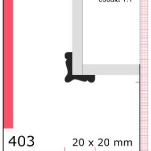 CLEAR ESQUIN.TIRA 1"X1"N403